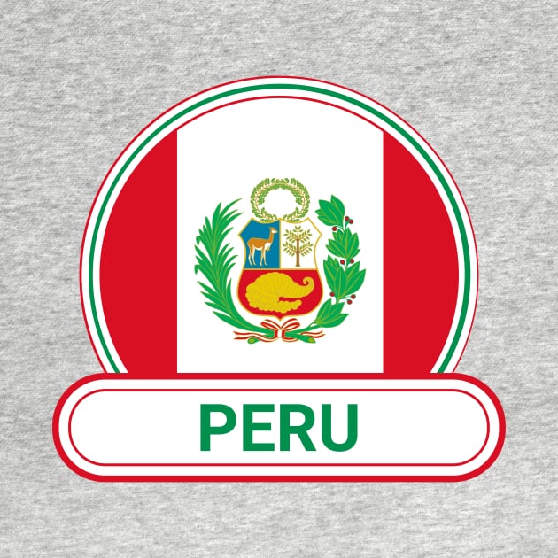 Peru Country Badge - Peru Flag by Yesteeyear